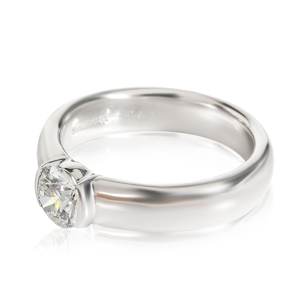 Tiffany & Co. Etoile Diamond Engagement Ring in Platinum G VS1 0.58 Ct