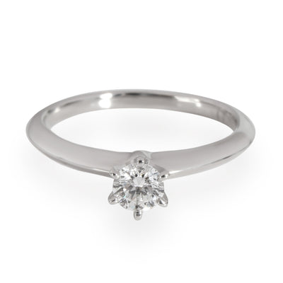 Tiffany & Co. Solitaire Diamond Engagement Ring in Platinum G VS1 0.31 CT
