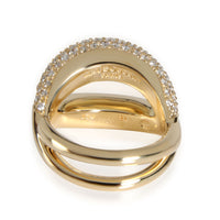 Mauboussin Twins Open Pave Ring in 18k Yellow Gold 0.90 CTW