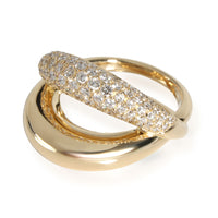 Mauboussin Twins Open Pave Ring in 18k Yellow Gold 0.90 CTW