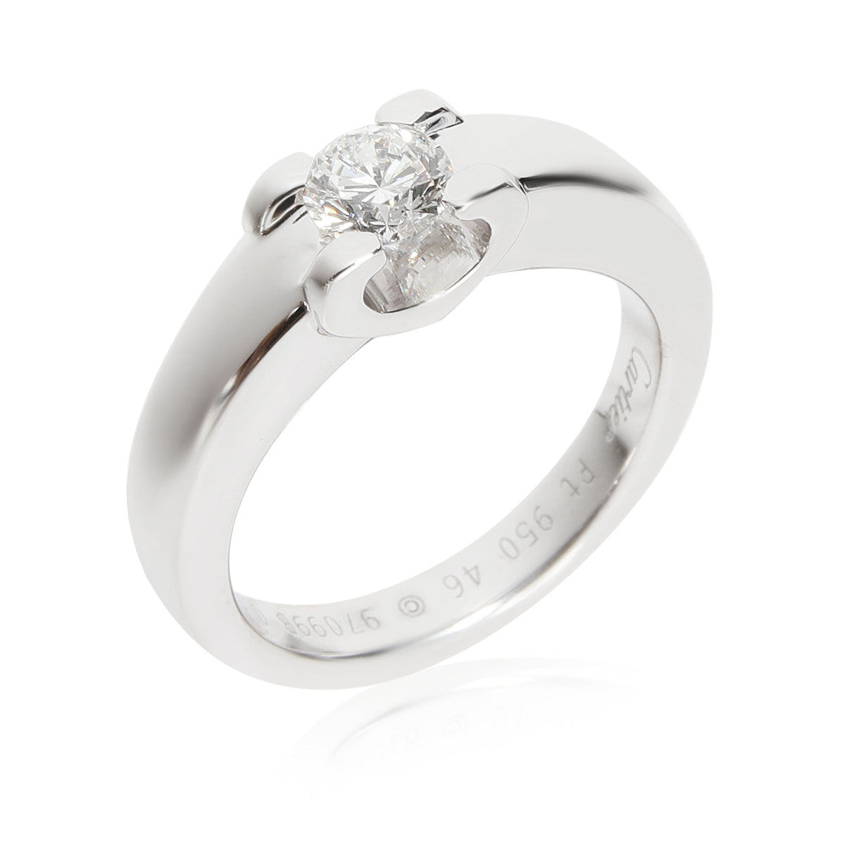 Cartier Love and Symbols Diamond Engagement Ring in Platinum F VVS2 0.3