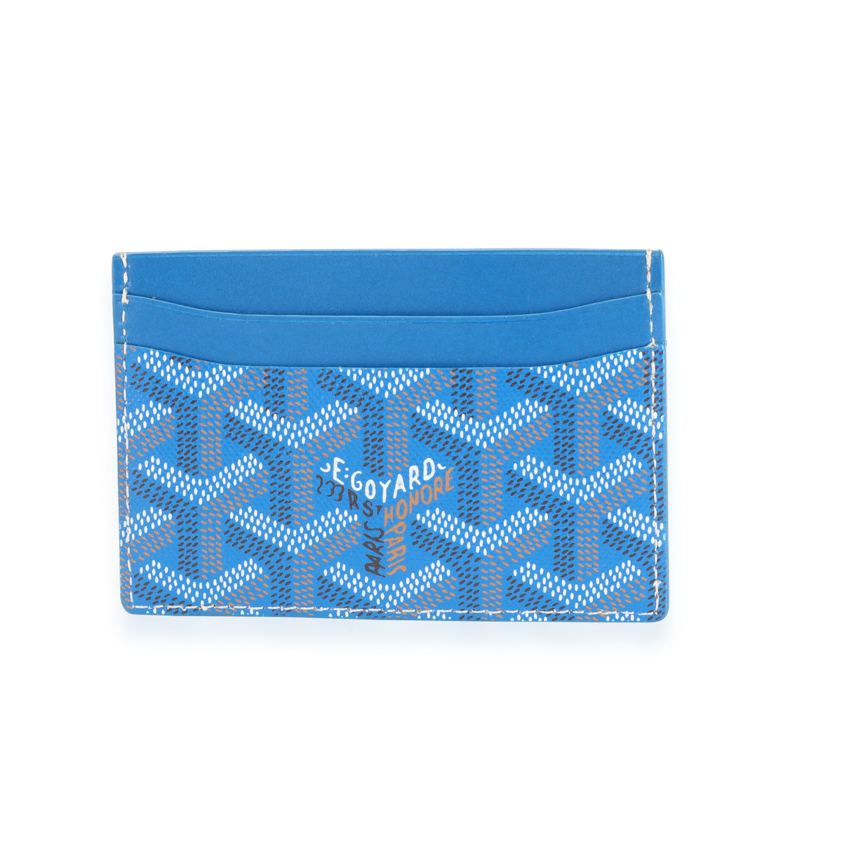 goyard card holder limited edition Goyard Blue Goyardine Saint Sulpice Card Holder | myGemma
