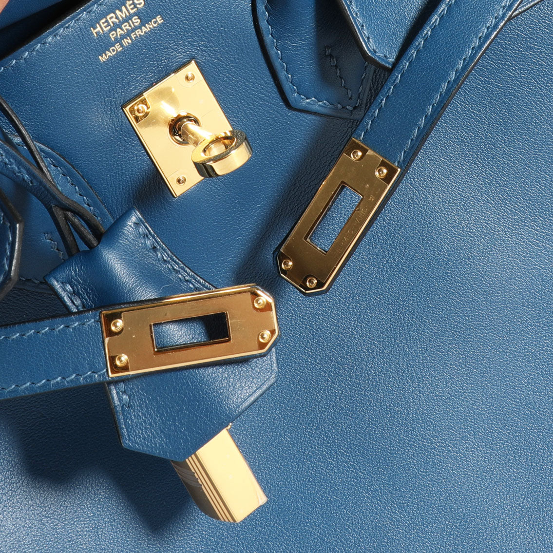 Hermes Birkin chamois & swift royal blue & Deep blue Silver Hardware 25cm  Full Handmade - lushenticbags