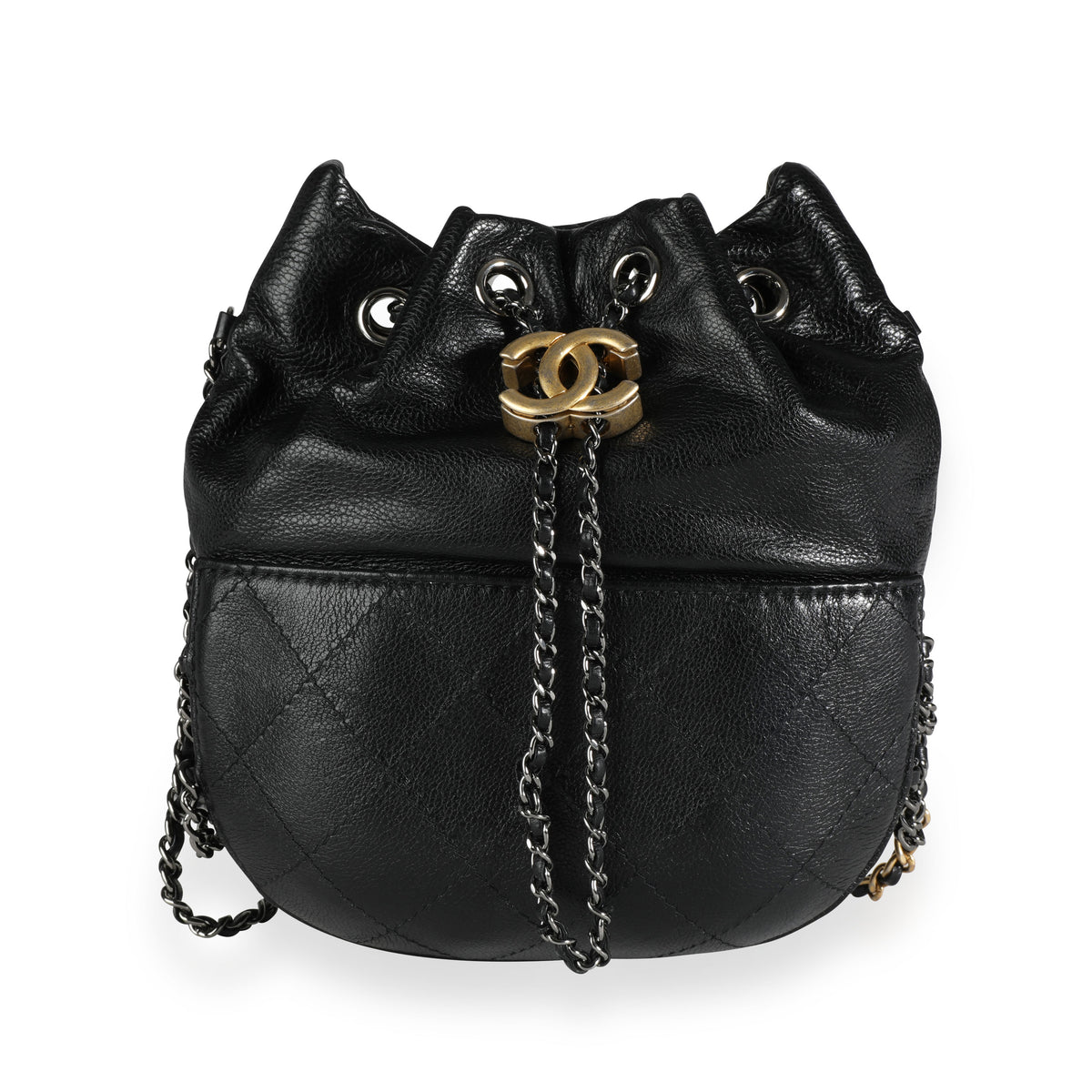 Chanel Gabrielle Drawstring Bag Quilted Calfskin Small