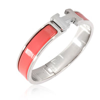 Hermes Clic H Rouge Corail Palladium Plated Bracelet Size PM