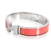 Hermes Clic H Rouge Corail Palladium Plated Bracelet Size GM