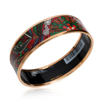 Hermès Du Vent L Folk Rose Gold Plated Painted Enamel Bangle