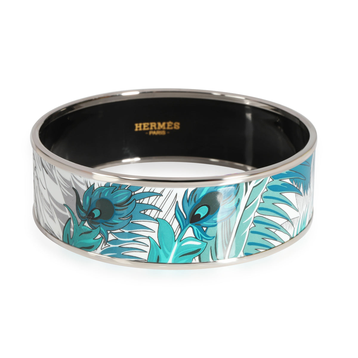 Hermès Mythique Phoenix Pierres Et Cactus Palladium Plated Enamel Bracelet