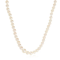 Mikimoto Vintage Pearl Necklace in  Sterling Silver