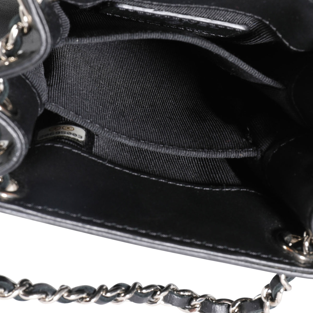 Chanel Black Patent Leather CC O-Phone Holder Crossbody