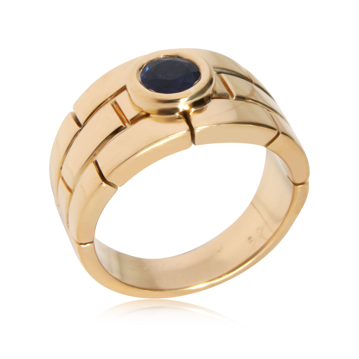 Cartier Panthere Sapphire Ring in 18K Yellow Gold