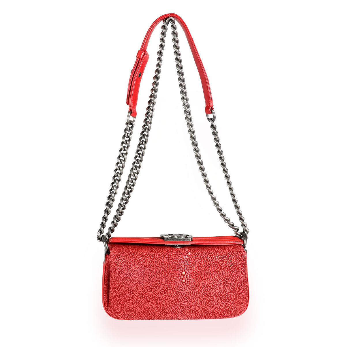 Chanel Red Stingray & Calfskin Boy Crossbody Bag, myGemma