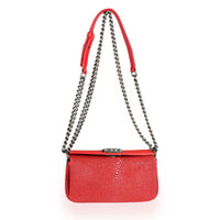 Chanel Red Stingray & Calfskin Boy Crossbody Bag