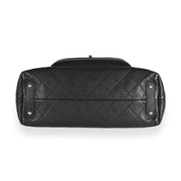 Chanel Black Quilted Calfskin & Caviar Daily Round Tote