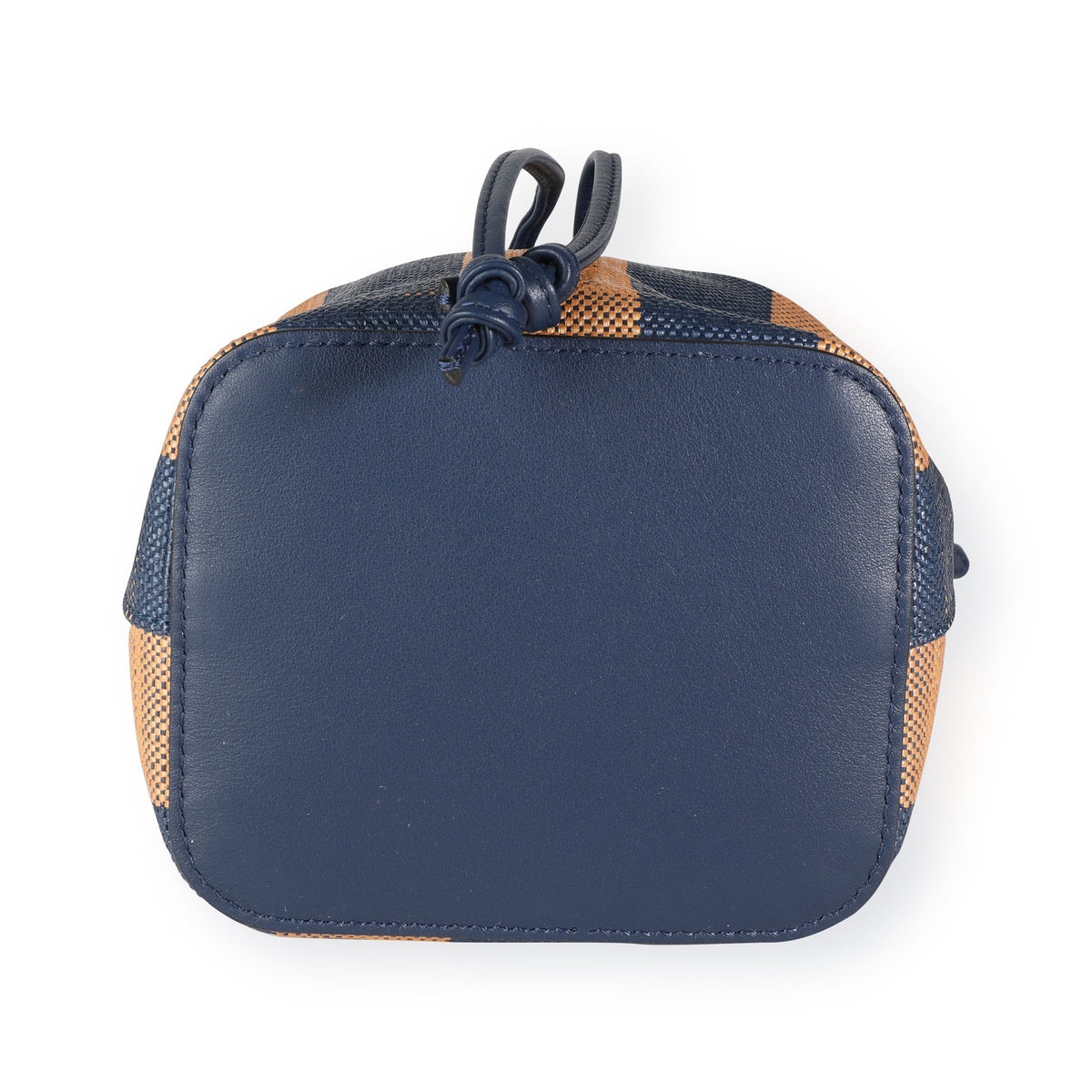 Fendi Blue & Orange Raffia Mini Mon Trésor Bucket Bag