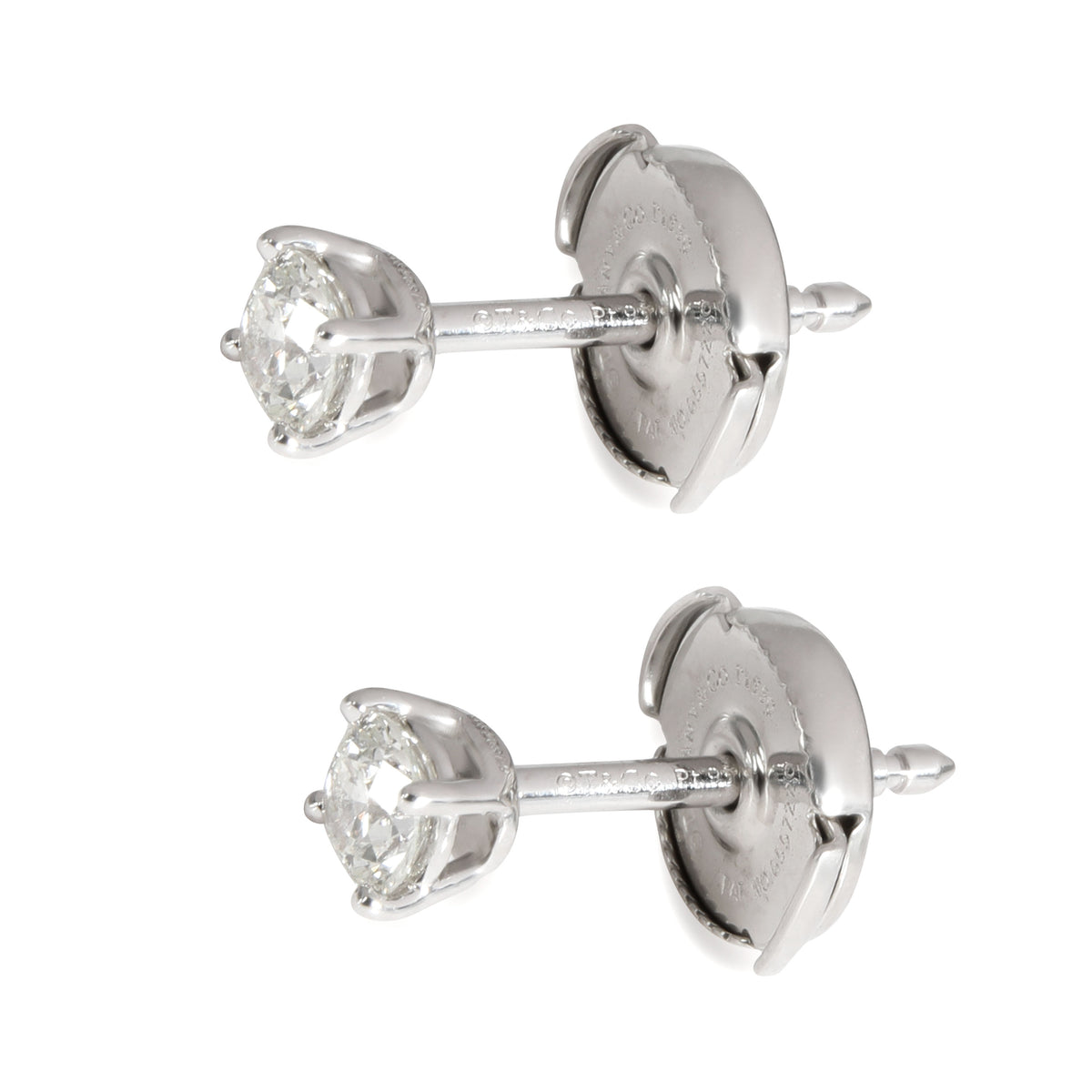 Tiffany & Co. Diamond Stud Earring in Platinum EF VS 0.36 CTW