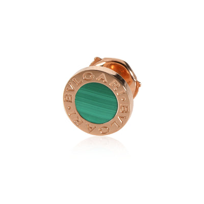 Bulgari Bvlgari Bvlgari Single Malachite Stud Earring in 18K Rose Gold