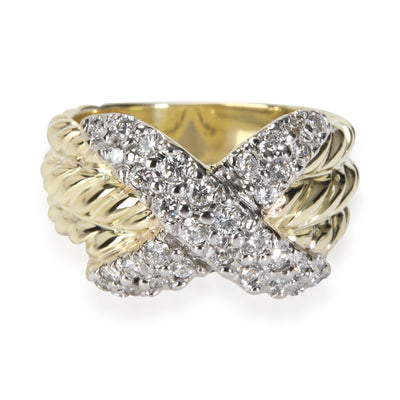 David Yurman Cable X Diamond Ring in 14K Yellow Gold 0.40 CTW