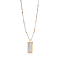 Fred Force 10 Dog Tag Necklace on Articulated Chain in 18K Yellow Gold & Steel