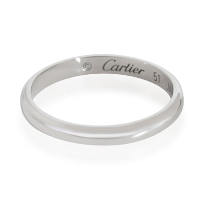 Cartier 1895 Plain Wedding Band in  Platinum