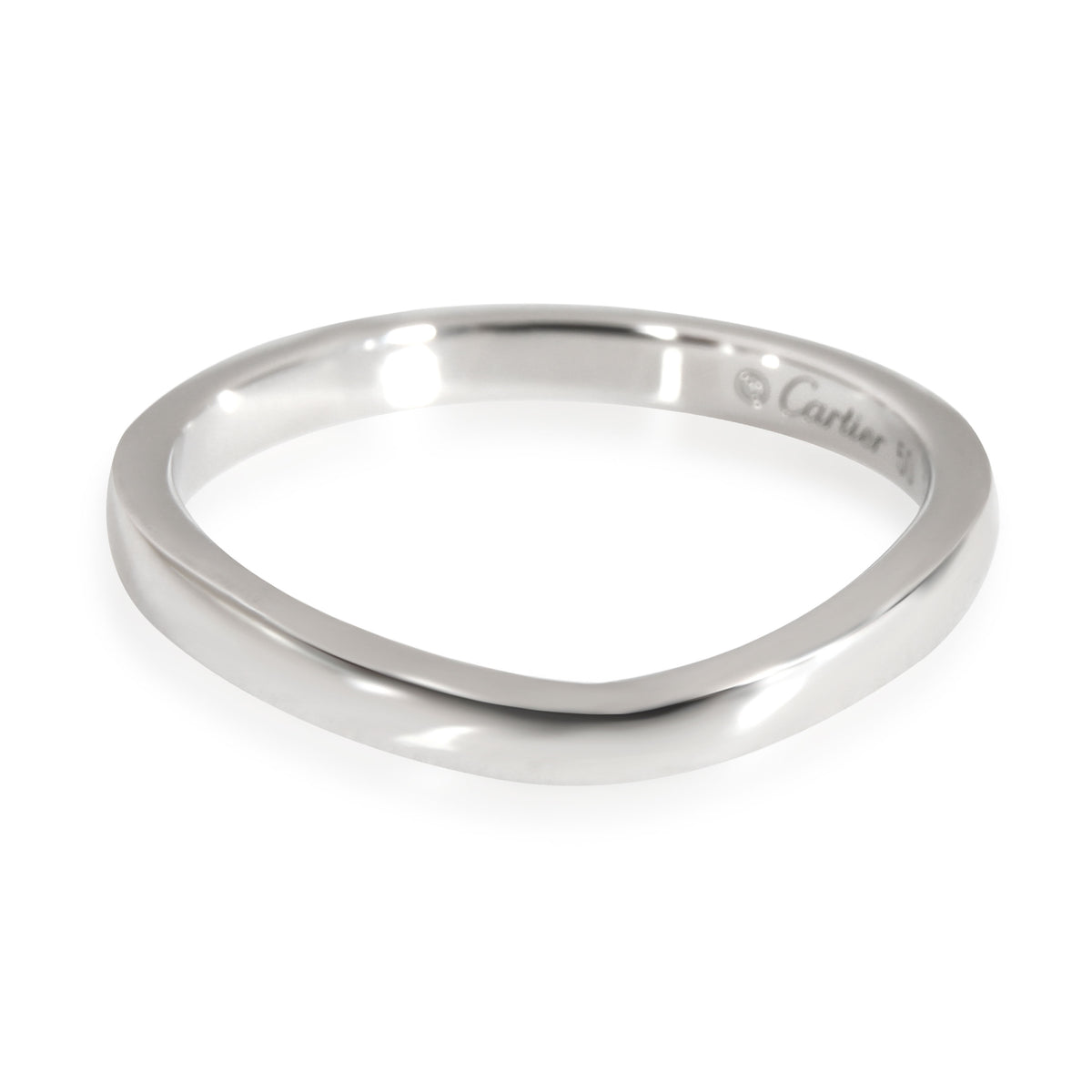 Cartier Ballerine Curved 2.1 mm Wedding Band in  Platinum