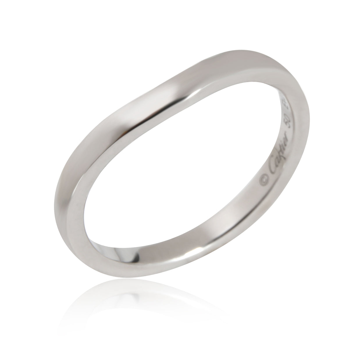 Cartier Ballerine Curved 2.1 mm Wedding Band in  Platinum