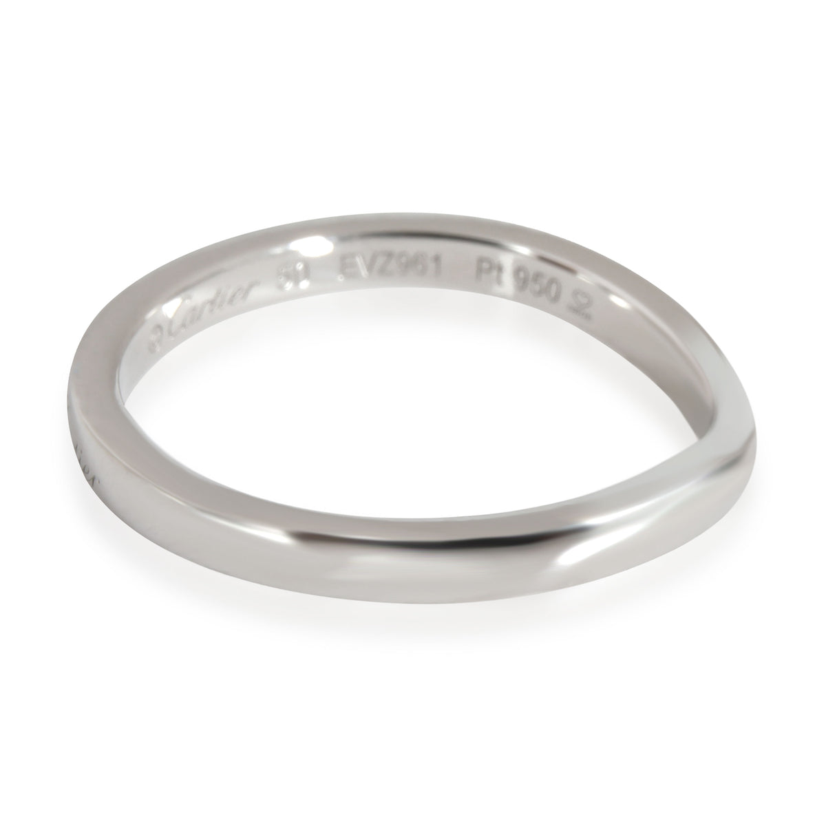 Cartier Ballerine Curved 2.1 mm Wedding Band in  Platinum