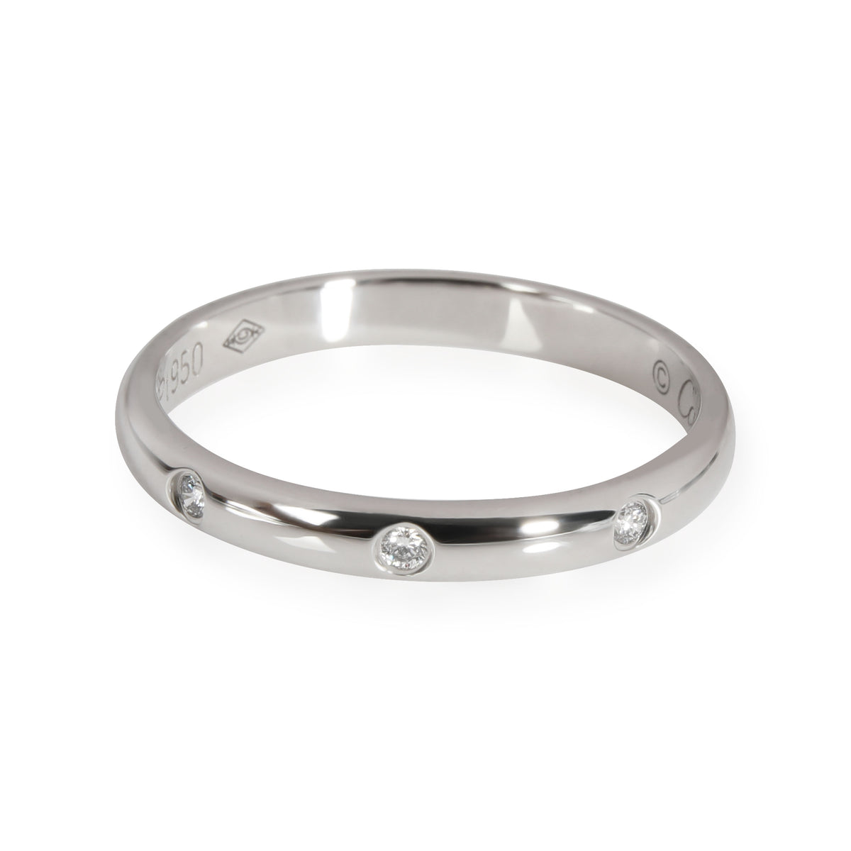 Cartier 1895 Diamond Wedding Band in  Platinum 0.03 CTW