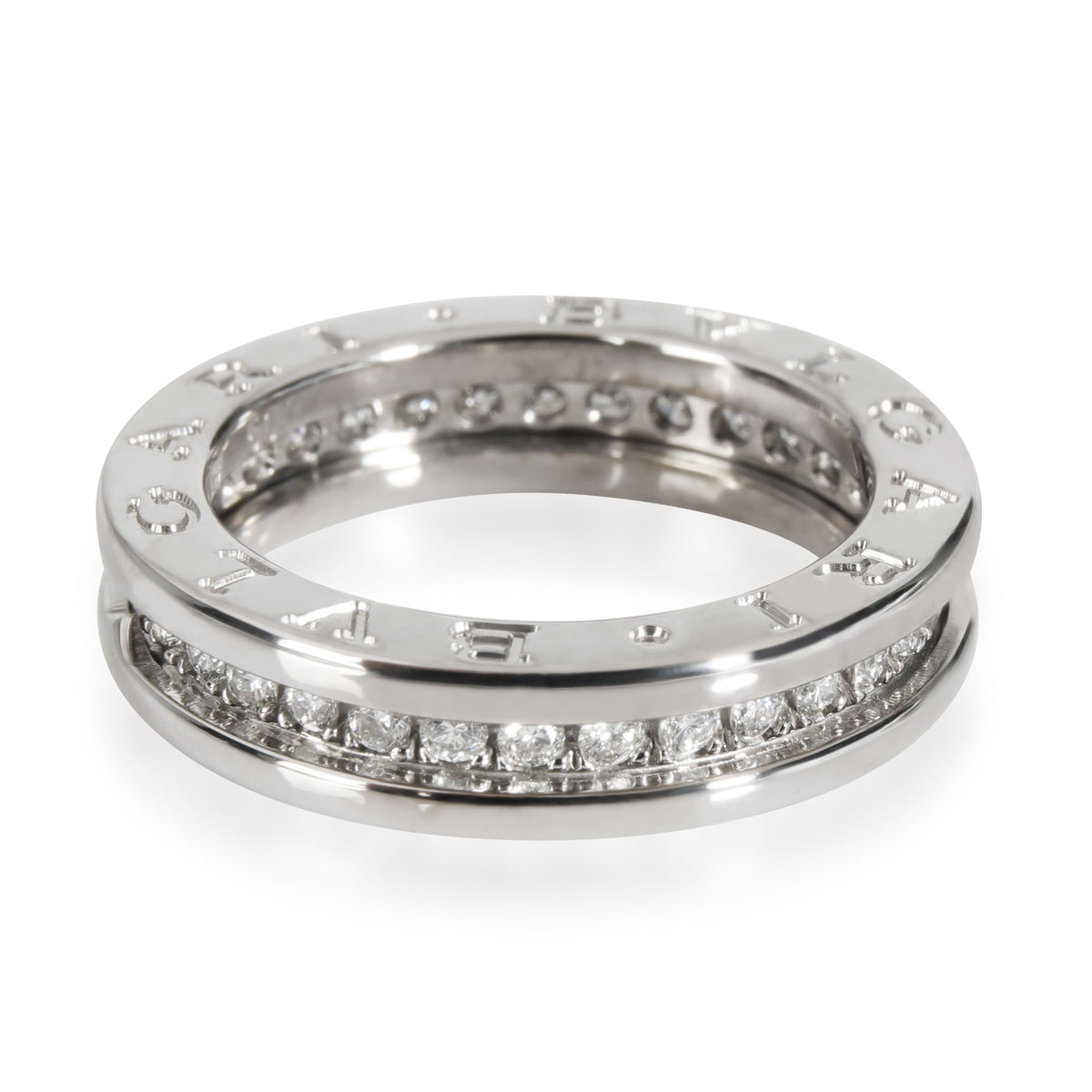 Bulgari B Zero 1 Diamond Ring in 18K White Gold 0.45 CTW