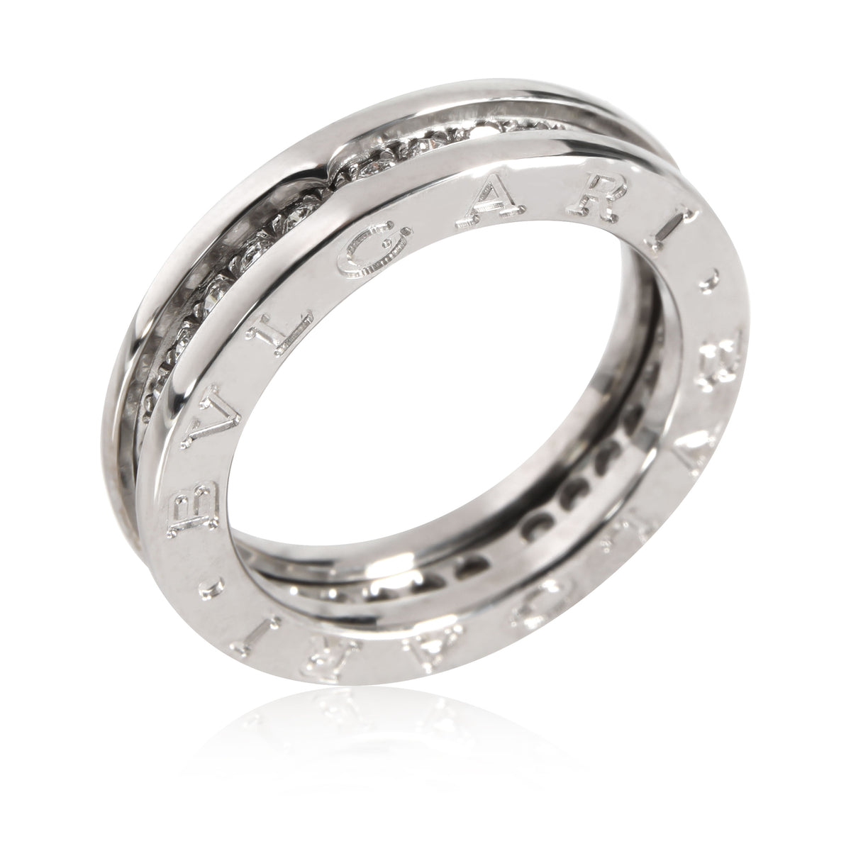 Bulgari B Zero 1 Diamond Ring in 18K White Gold 0.45 CTW