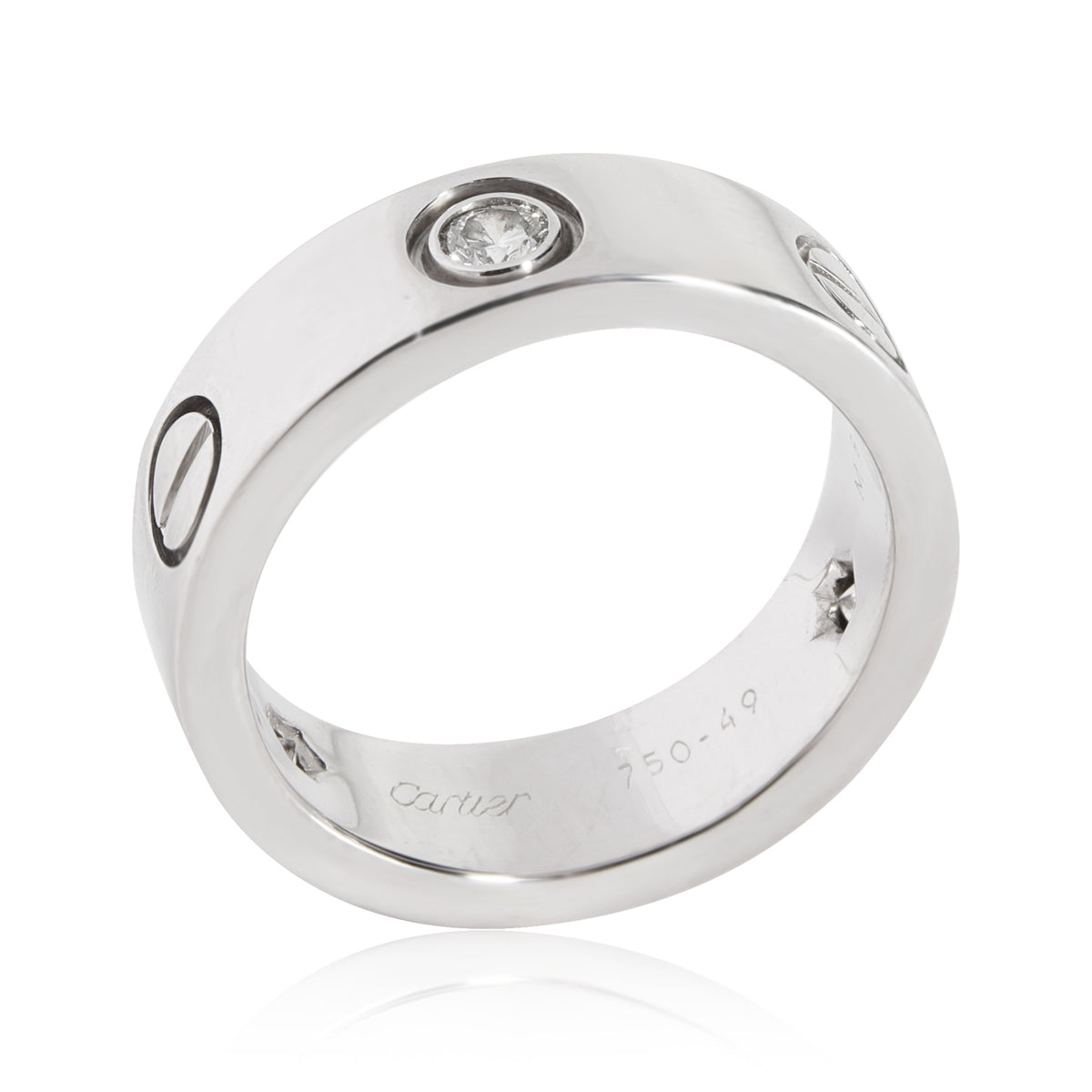 Cartier Love Diamond Ring in 18K White Gold 0.22 CTW