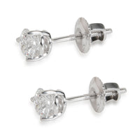 3 Prong Diamond Stud Earring in  Platinum D VS1 0.82 CTW