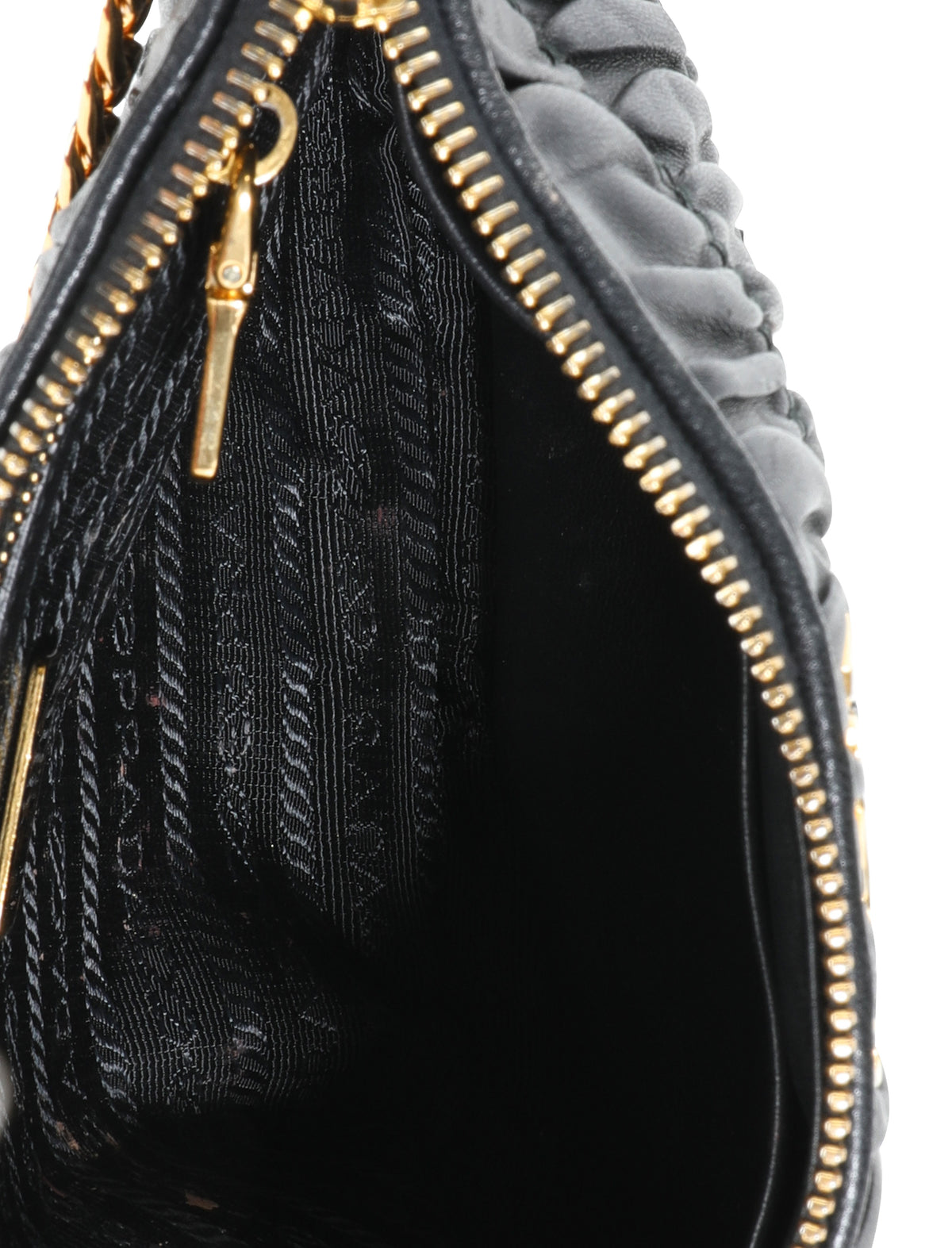 Prada Black Gaufre Nappa Leather Bag