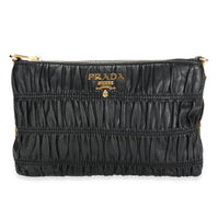Prada Black Gaufre Nappa Leather Bag