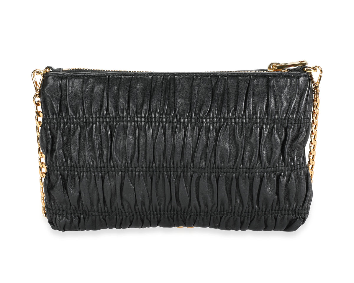 Prada Black Gaufre Nappa Leather Bag