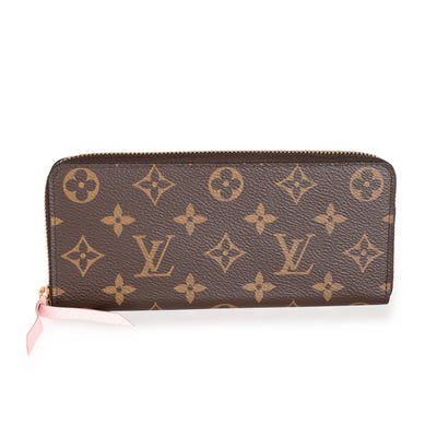 Louis Vuitton Monogram Canvas & Rose Ballerine Clémence Wallet