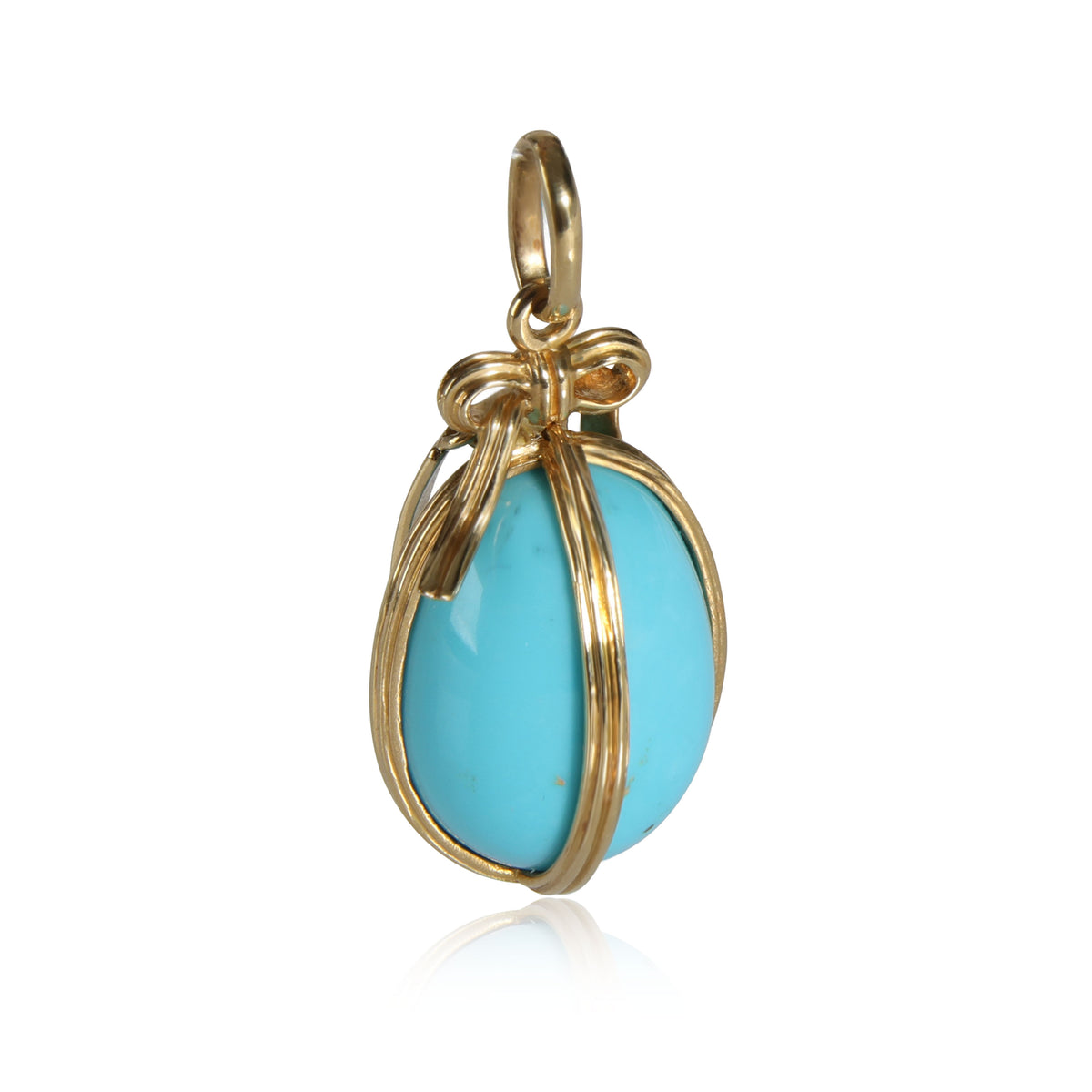 Tiffany & Co. Schlumberger Turquoise Egg Charm in 18K Yellow Gold