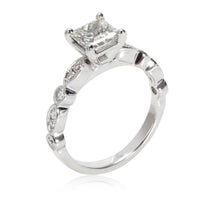 Blue Nile Diamond Engagement Ring in 14K White Gold G VVS2 1.19 CTW