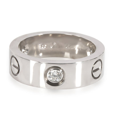 Cartier Love 3 Diamond Ring in 18K White Gold 0.22 CTW