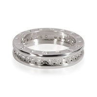 BVLGARI B.Zero1 One-Band Pave Diamond Ring in 18K White Gold 0.48 Ctw