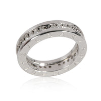 BVLGARI B.Zero1 One-Band Pave Diamond Ring in 18K White Gold 0.48 Ctw