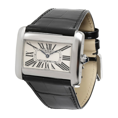 Cartier Tank Divan W6300655 Unisex Watch in  Stainless Steel