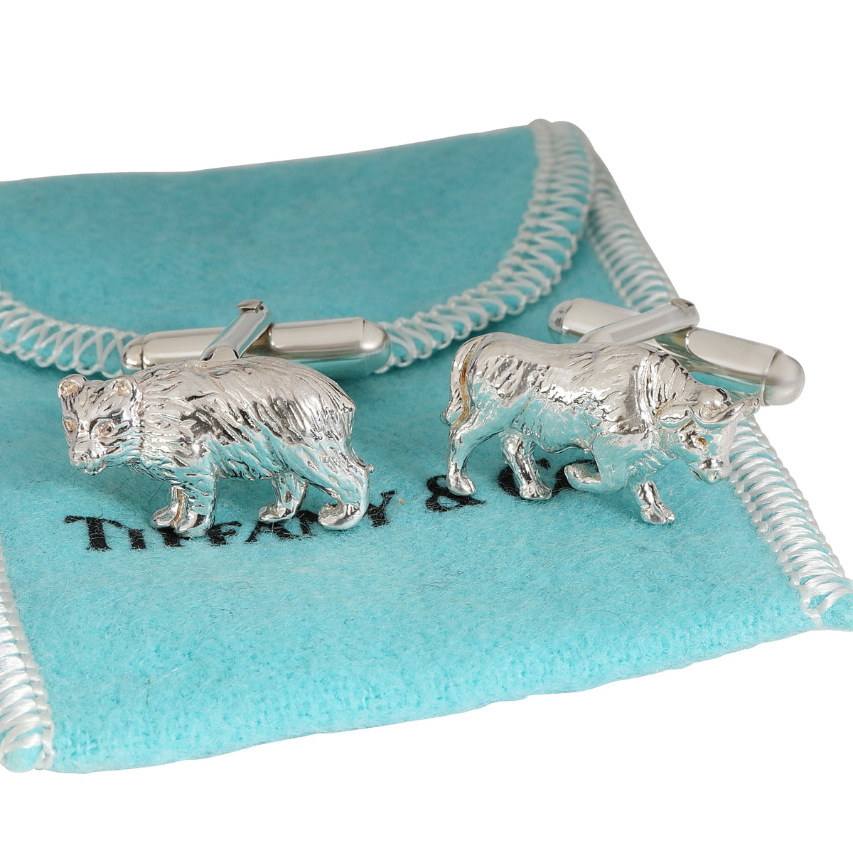 Tiffany & Co. Bull & Bear Cufflinks in  Sterling Silver