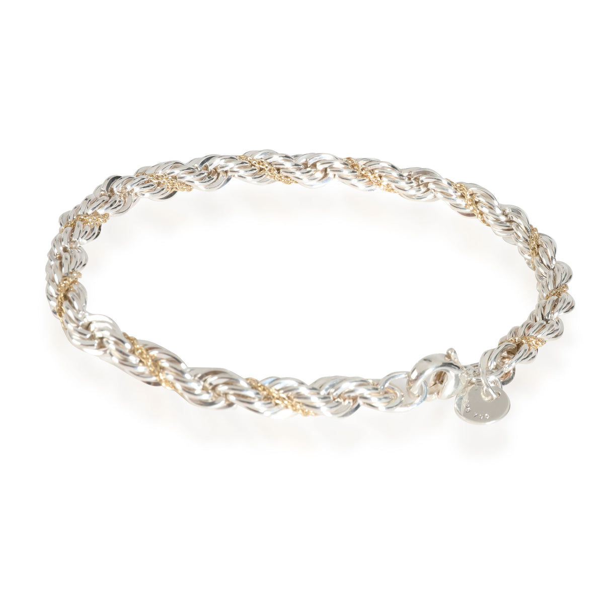 Tiffany & Co. Twisted Rope Bracelet in 18K Yellow Gold/Sterling Silver