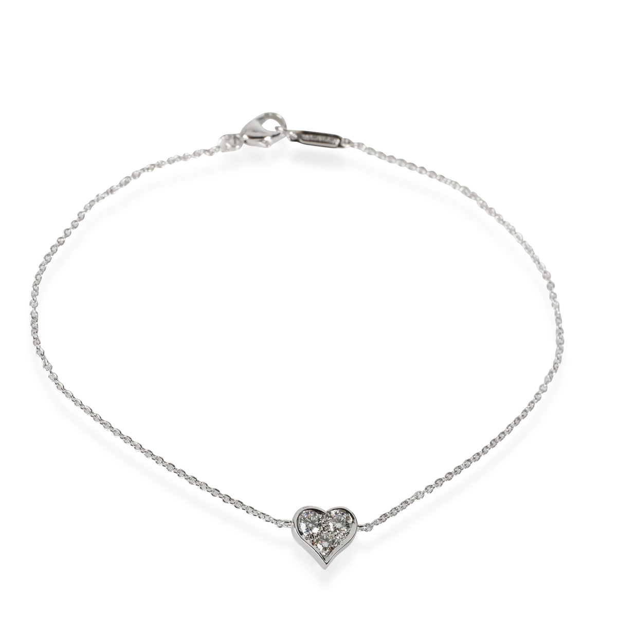 Tiffany & Co. Hearts Diamond Bracelet in 18K White Gold 0.18 CTW