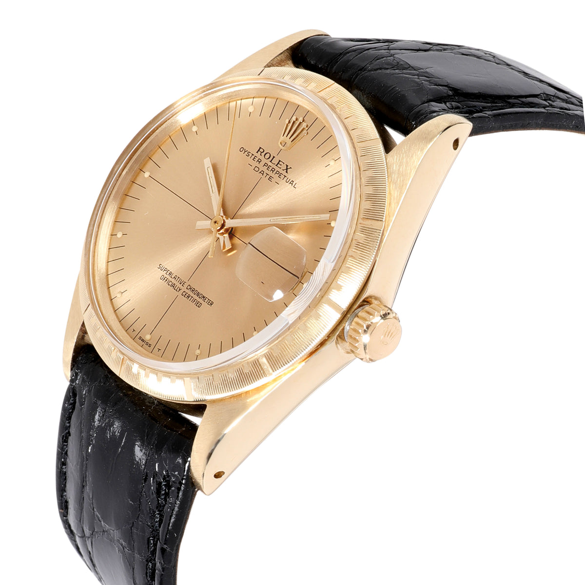 Rolex Date 1512 Men's Watch in 14kt Yellow Gold