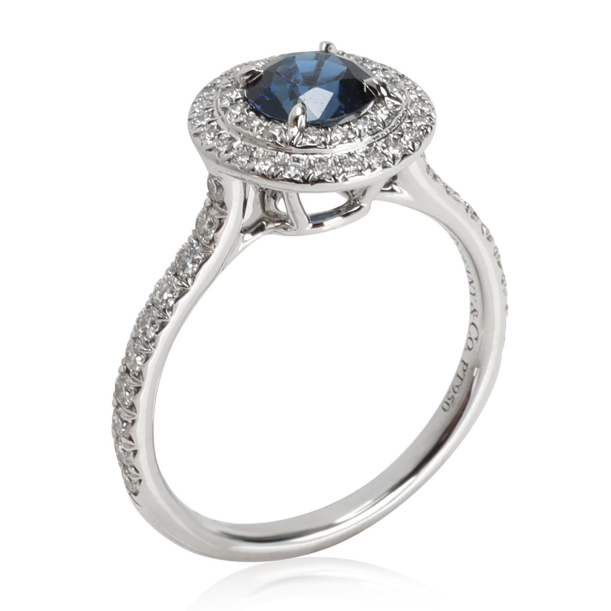 Tiffany & Co. Soleste Sapphire Diamond Engagement Ring in  Platinum