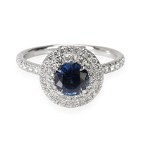 Tiffany & Co. Soleste Sapphire Diamond Engagement Ring in  Platinum