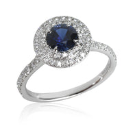 Tiffany & Co. Soleste Sapphire Diamond Engagement Ring in  Platinum