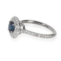 Tiffany & Co. Soleste Sapphire Diamond Engagement Ring in  Platinum